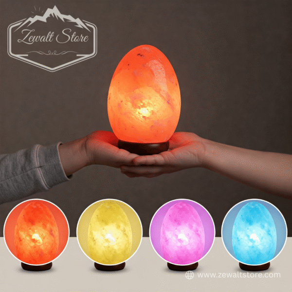 Egg-Shaped Pink Salt Lamp - Image 5