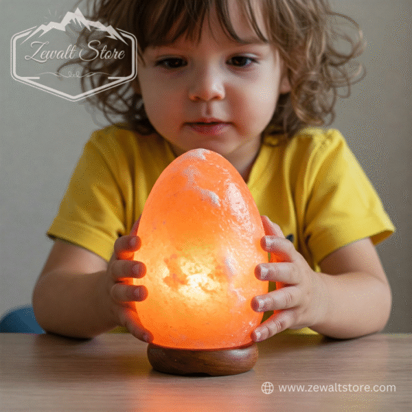 Egg-Shaped Pink Salt Lamp - Image 2