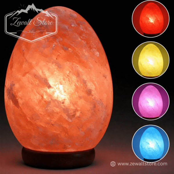 Egg-Shaped Pink Salt Lamp - Image 4