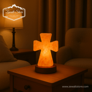 Cross Shaped Pink Himalayan Salt Lamp