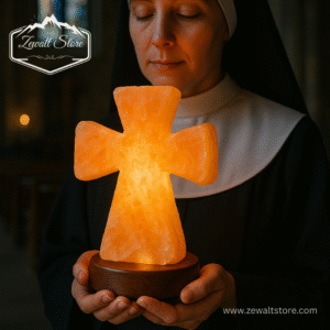 Cross Shaped Pink Himalayan Salt Lamp