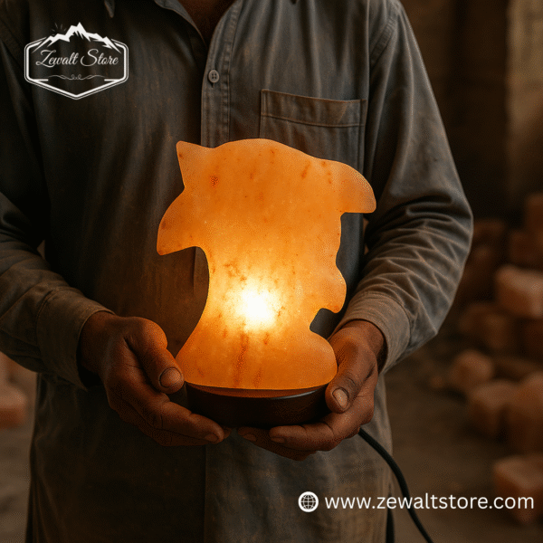 Fish Shaped Himalayan Pink Salt Lamp – Natural Air Purifier & Decorative Light - Image 4