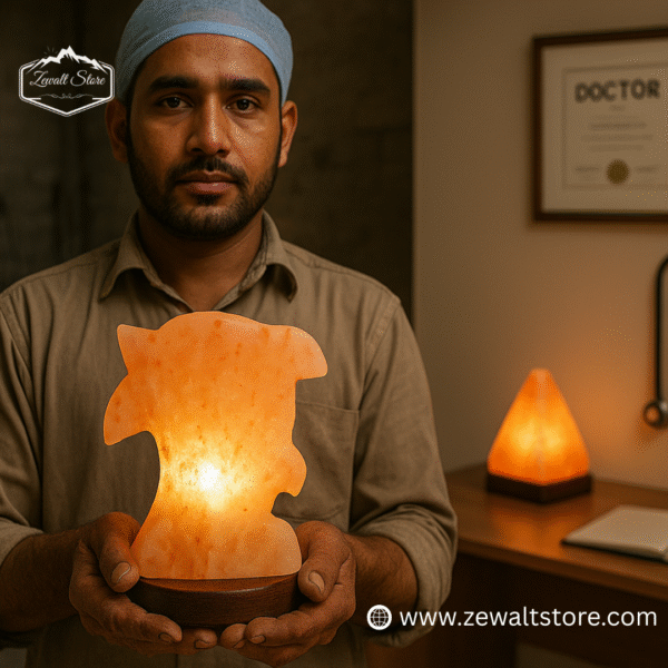 Fish Shaped Himalayan Pink Salt Lamp – Natural Air Purifier & Decorative Light - Image 3