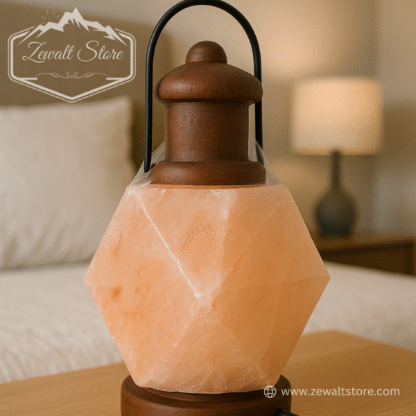 Lantern Shaped Himalayan Pink Salt Lamp – Natural Air Purifier & Decorative Piece - Image 3