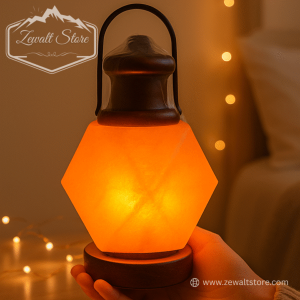 Lantern Shaped Himalayan Pink Salt Lamp – Natural Air Purifier & Decorative Piece - Image 2