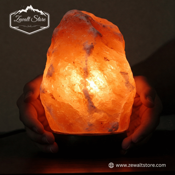 Natural Shaped Himalayan Pink Salt Lamp – Hand-Carved, Air Purifying & Mood Enhancing - Image 3