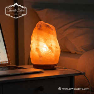 Natural Shaped Himalayan Pink Salt Lamp – Hand-Carved, Air Purifying & Mood Enhancing