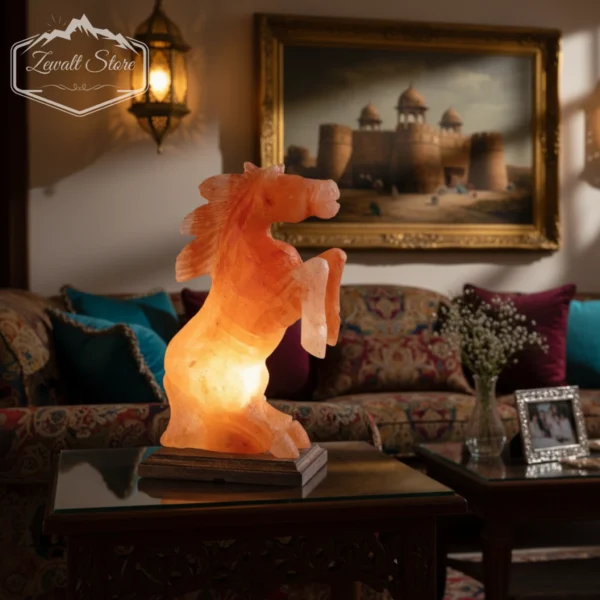 horse shaped himalayan pink salt lamp