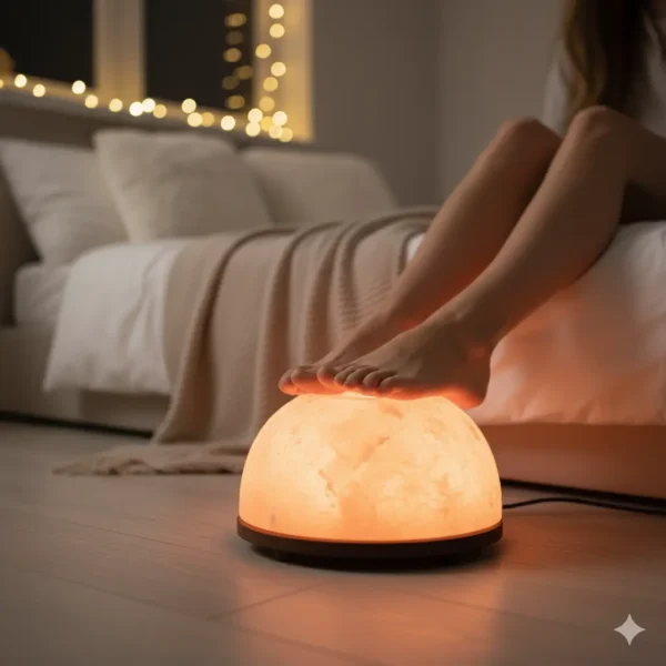 feet massager himalayan pink salt lamp