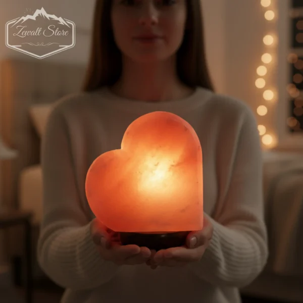 heart shaped himalayan pink salt lamp