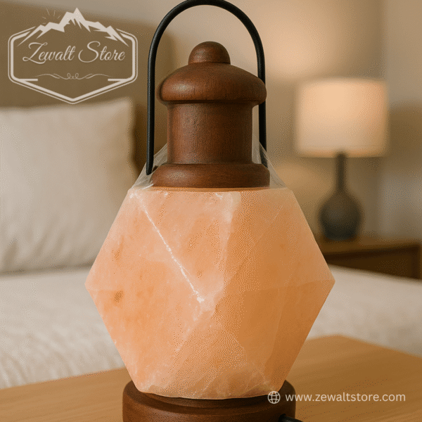 usb lantern shaped pink salt lamp