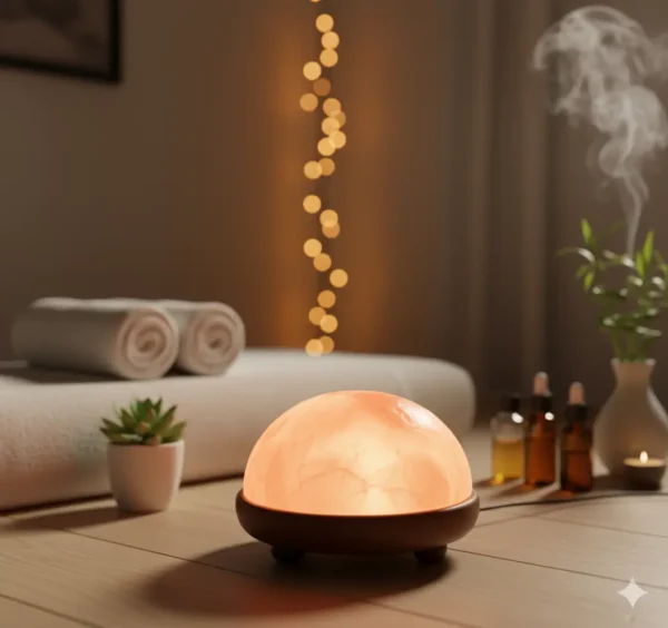 feet massager himalayan pink salt lamp