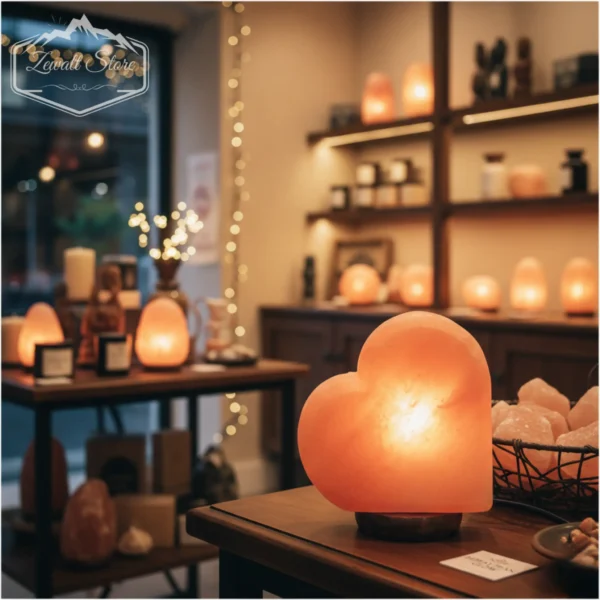 heart shaped himalayan pink salt lamp