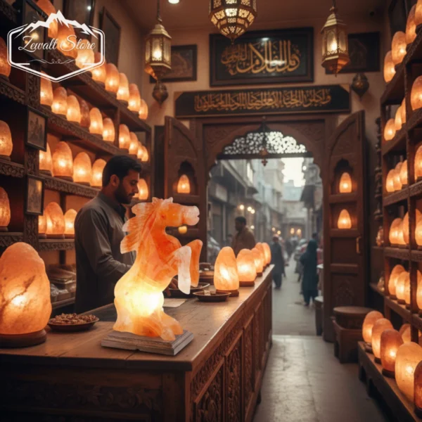 horse shaped himalayan pink salt lamp