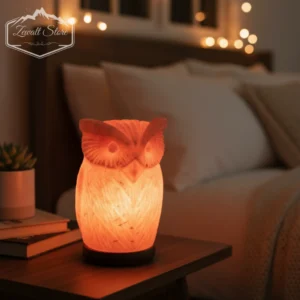 owl shaped himalayan pink salt lamp