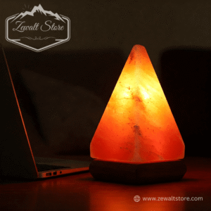 usb pyramid shaped pink salt lamp