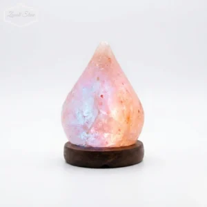 Drop Shaped USB Himalayan Pink Salt Lamp – Approx. 1 KG | RGB Ambient Crystal Lamp
