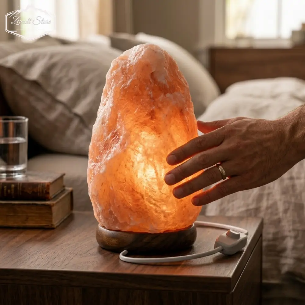 Natural Shaped Himalayan Pink Salt Lamp – 220V (2–3 KG) - Image 3