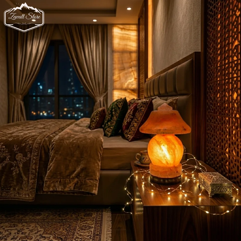 Side Table Himalayan Pink Salt Lamp – 220V Natural Crystal Lamp (2–3 KG) - Image 4