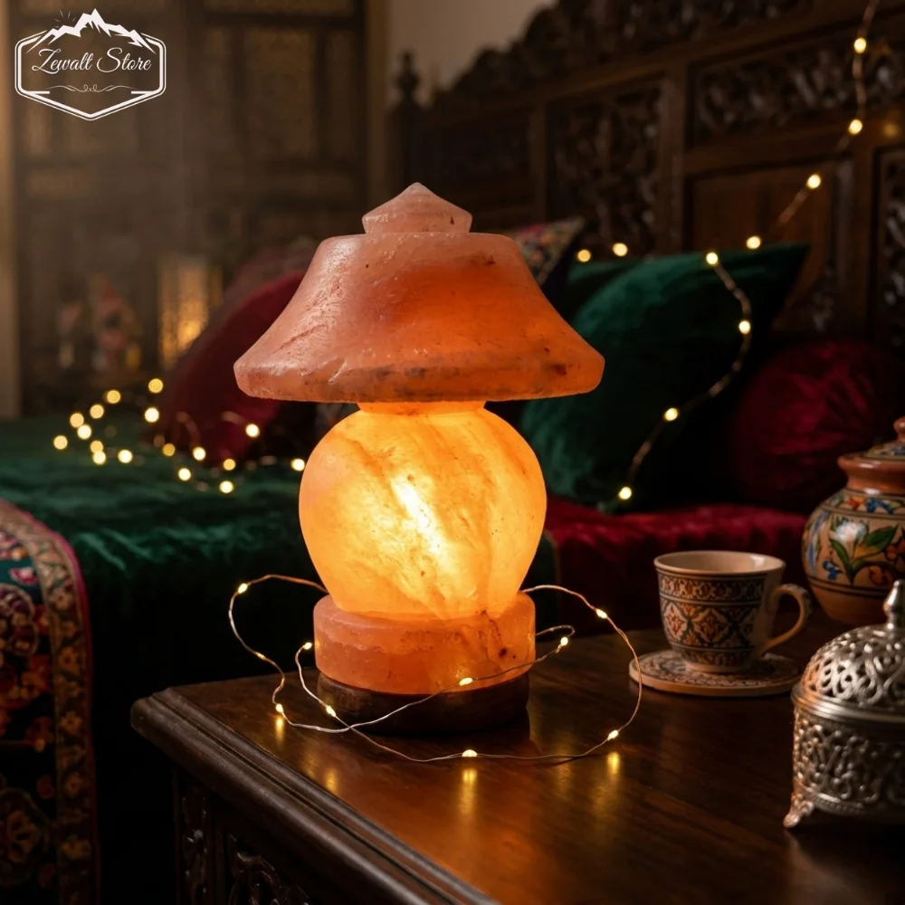 Side Table Himalayan Pink Salt Lamp – 220V Natural Crystal Lamp (2–3 KG) - Image 5