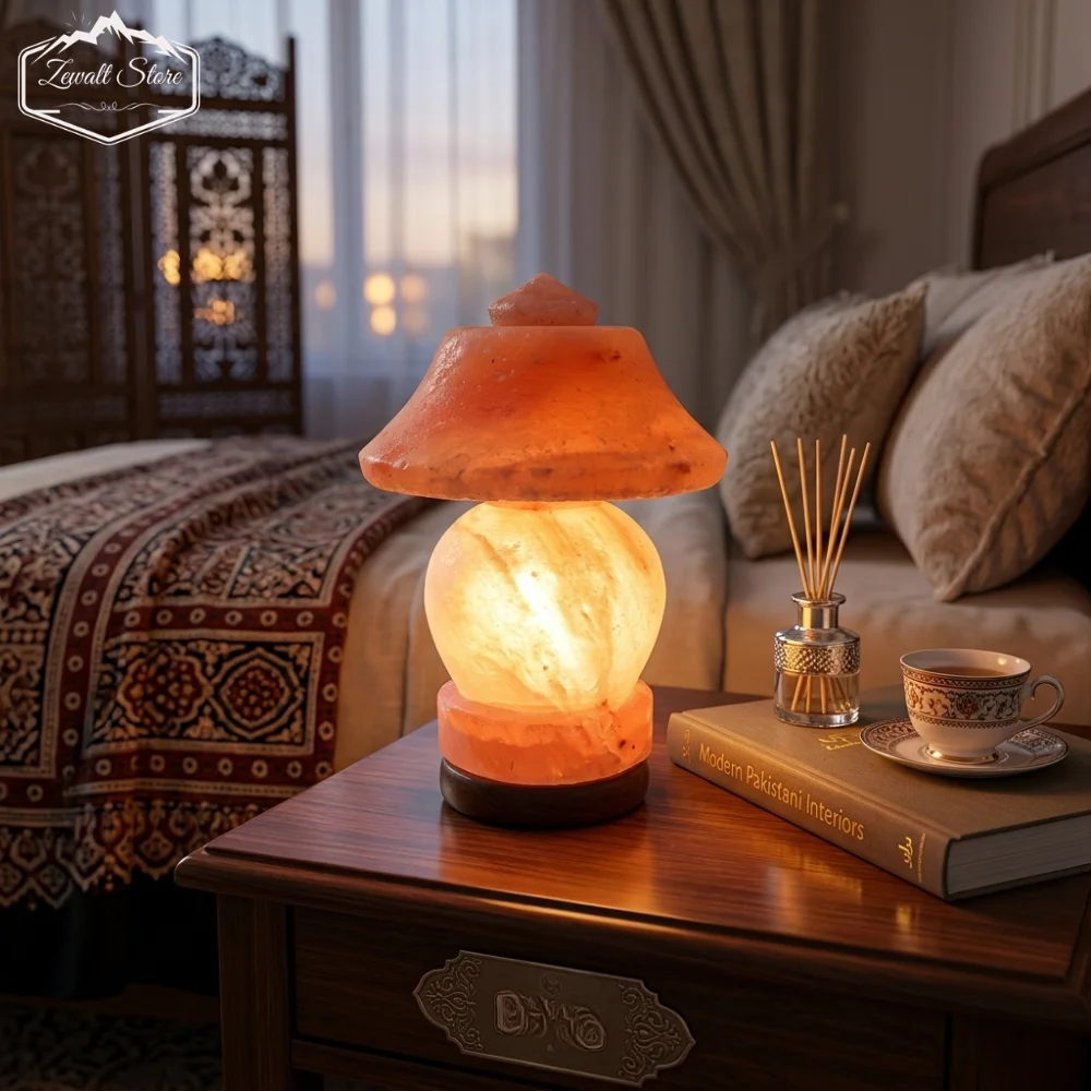 Side Table Himalayan Pink Salt Lamp – 220V Natural Crystal Lamp (2–3 KG) - Image 2