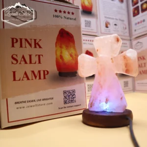USB Cross-Shaped Pink Himalayan Salt Lamp