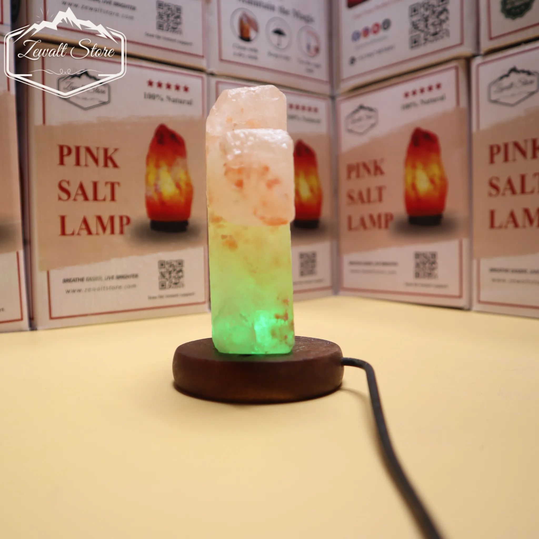 Cross Shaped USB Himalayan Pink Salt Lamp – Approx. 1 KG | Christian Symbol LED Lamp - Image 11