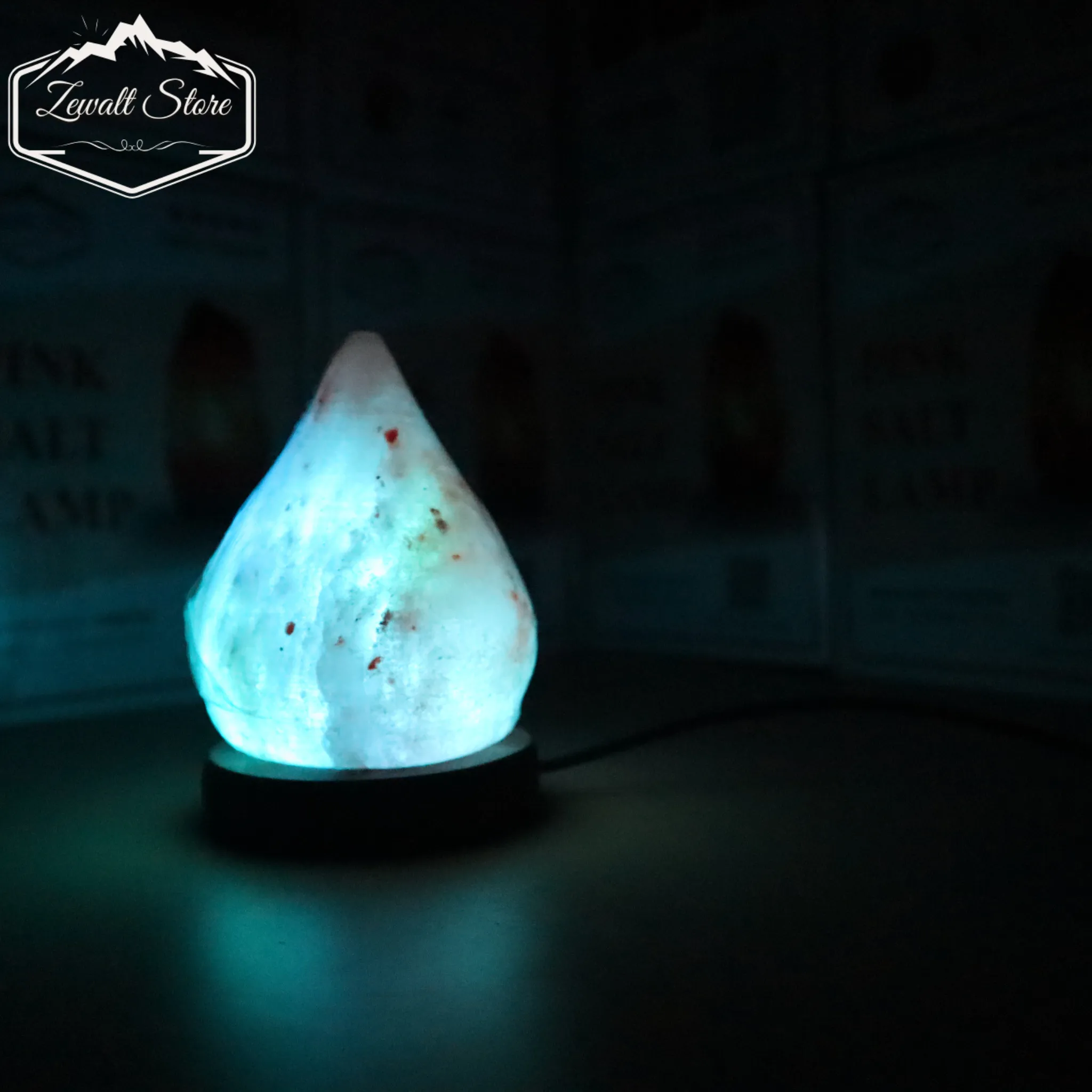 Drop Shaped USB Himalayan Pink Salt Lamp – Approx. 1 KG | RGB Ambient Crystal Lamp - Image 6