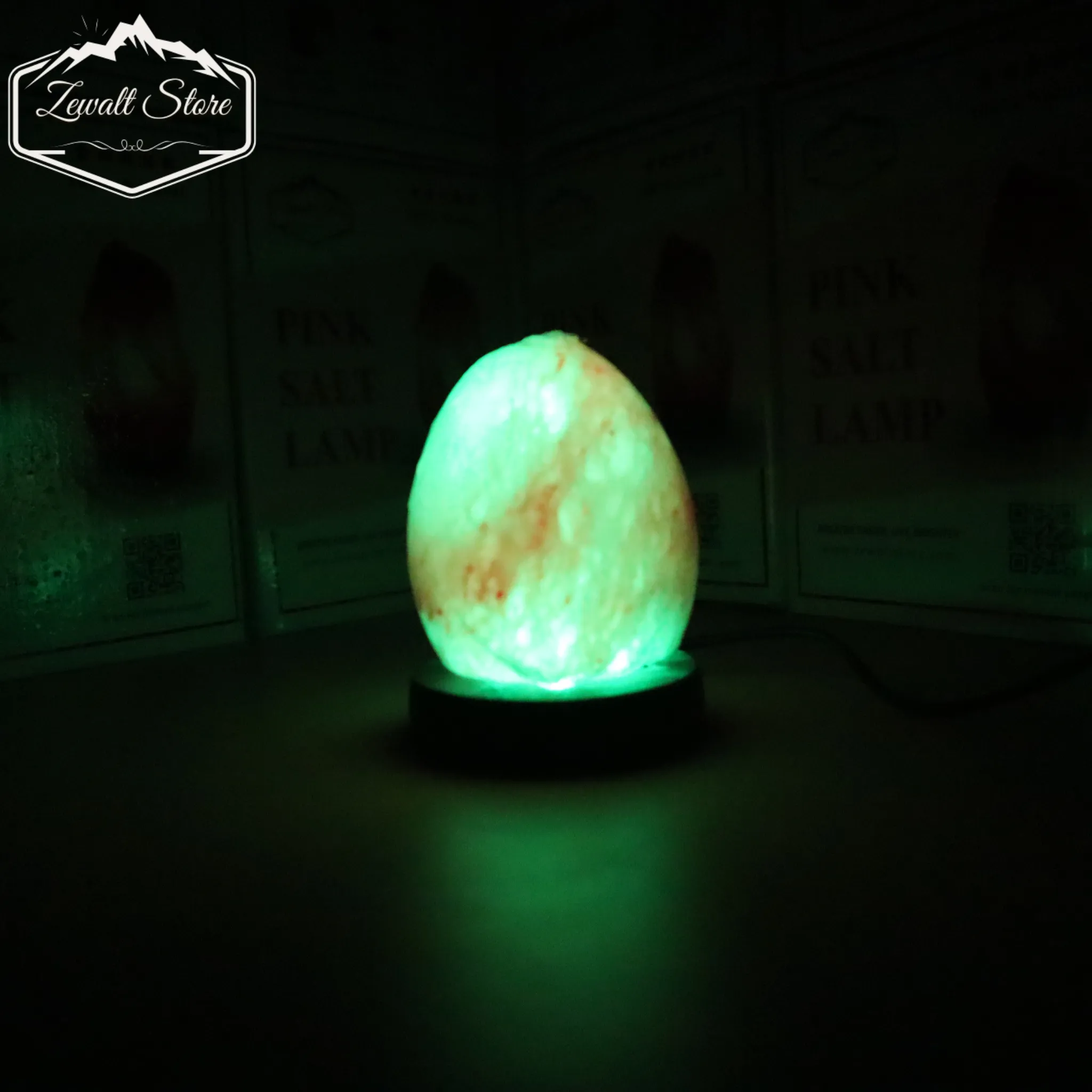Egg Shaped USB Himalayan Pink Salt Lamp – Approx. 1 KG | RGB Crystal Desk Lamp - Image 4