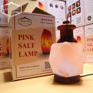 USB Lantern-Shaped Pink Salt Lamp