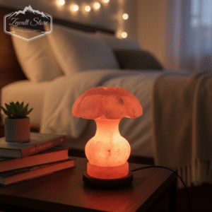 umbrella shaped pink salt lamp