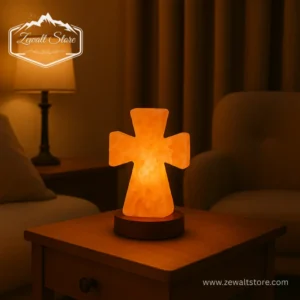usb cross shaped pink himalayan salt lamp