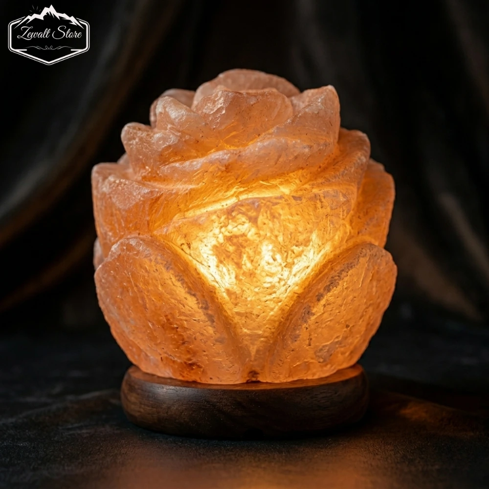 Flower Shaped Himalayan Pink Salt Lamp – 220V Natural Crystal Lamp (2–3 KG) - Image 2