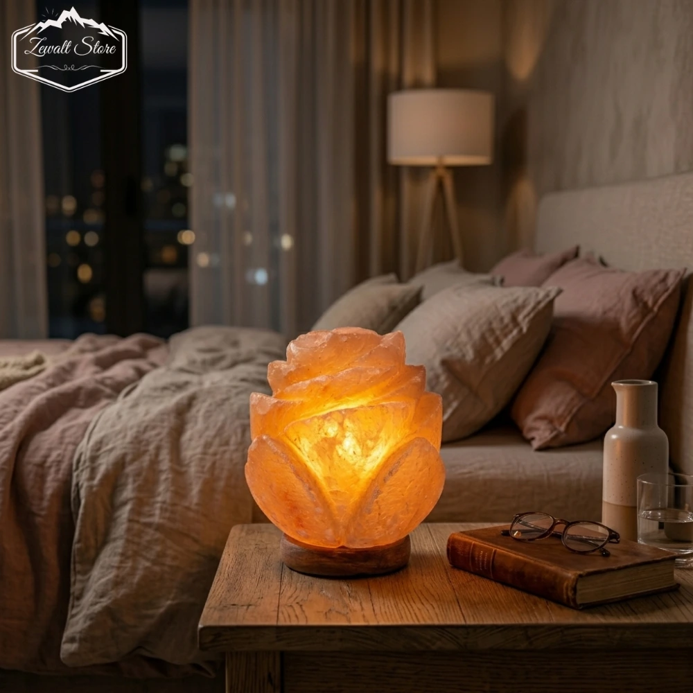 Flower Shaped Himalayan Pink Salt Lamp – 220V Natural Crystal Lamp (2–3 KG) - Image 3