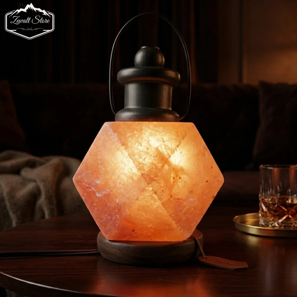 Pink Salt Lamp Lantern Shape 220V | Himalayan Heat Light Lamp - Image 2