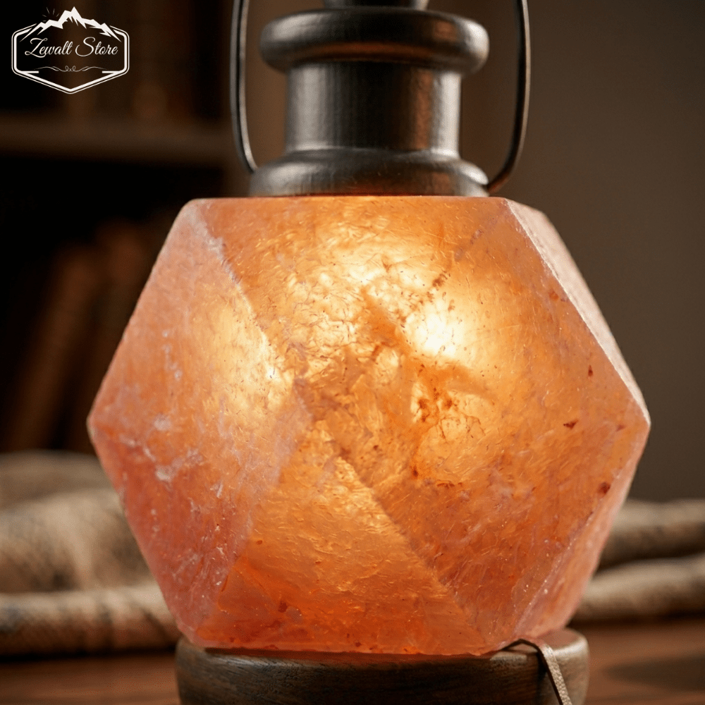 Pink Salt Lamp Lantern Shape 220V | Himalayan Heat Light Lamp - Image 3