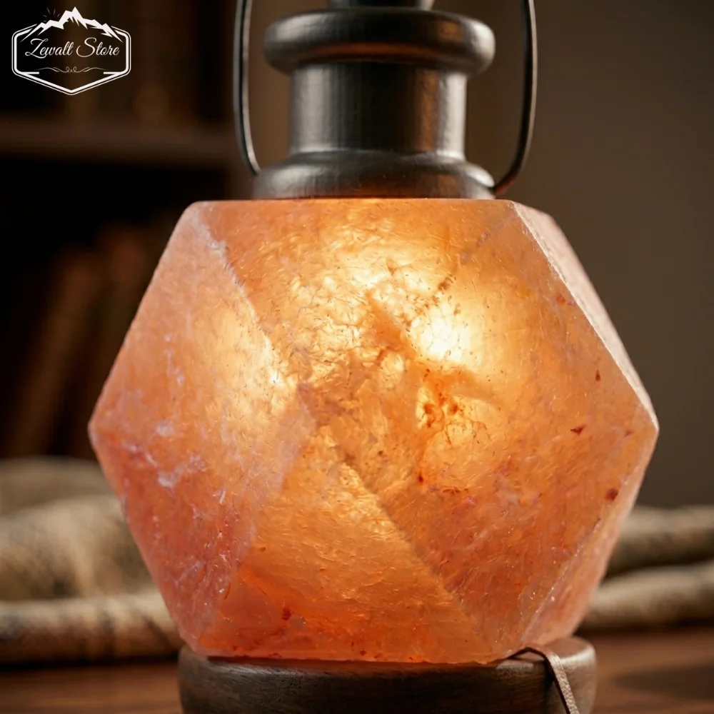 Pink Salt Lamp Lantern Shape 220V | Himalayan Heat Light Lamp - Image 5