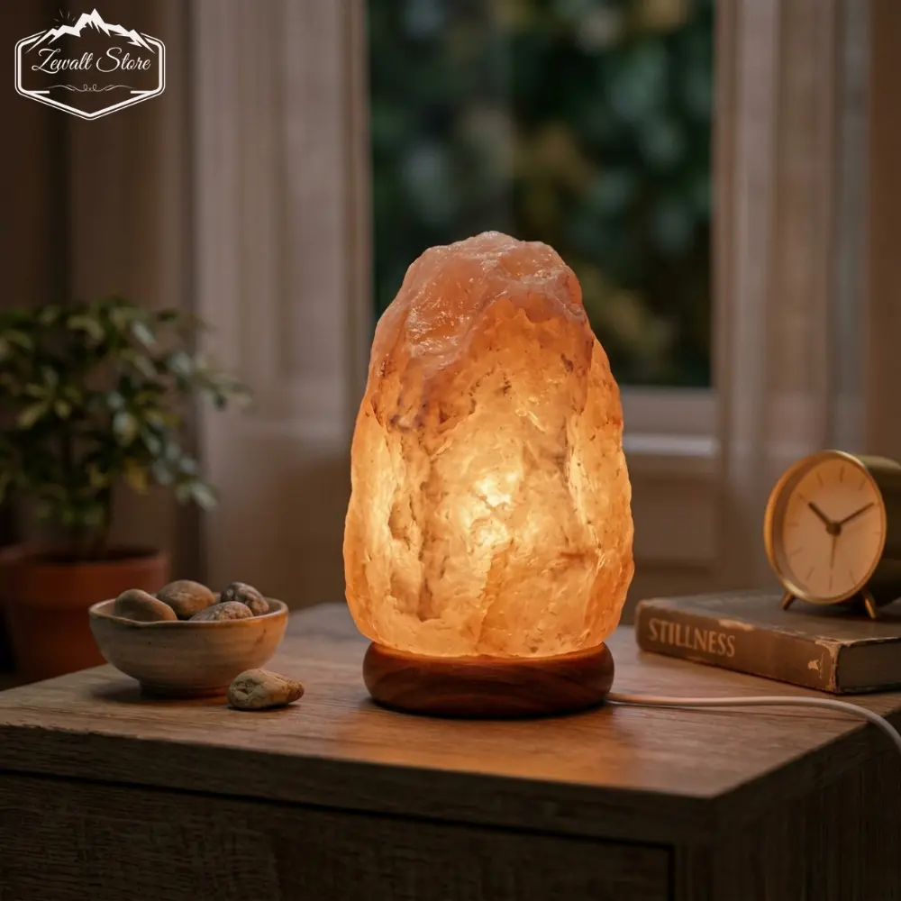 Natural Shaped Himalayan Pink Salt Lamp – 220V (2–3 KG) - Image 11
