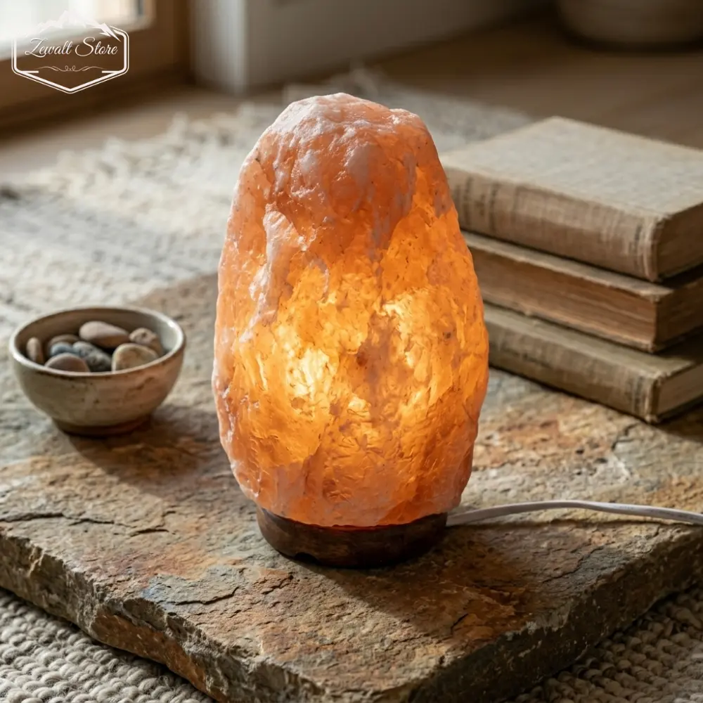 Natural Shaped Himalayan Pink Salt Lamp – 220V (2–3 KG) - Image 9