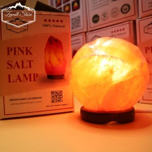 Zewalt Himalayan Pink Salt Lamp – Bowl Shape with Lines, 2–3 KG, 220V