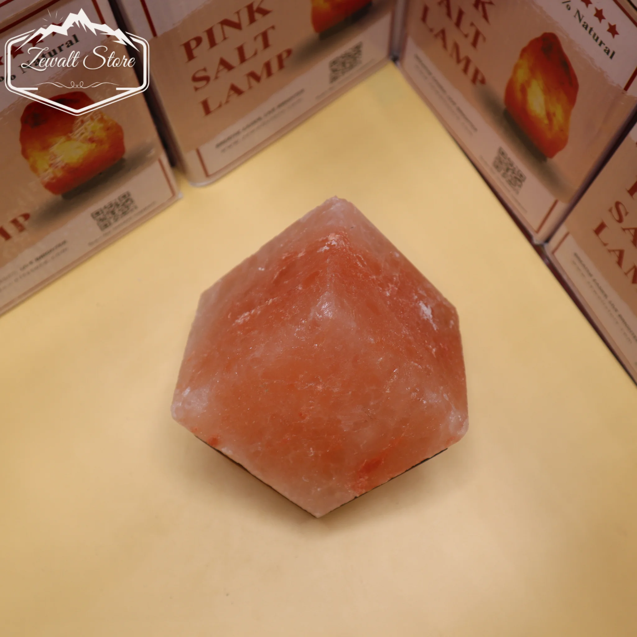Cube Shaped Himalayan Pink Salt Lamp – 220V Natural Crystal Lamp (2–3 KG) - Image 7