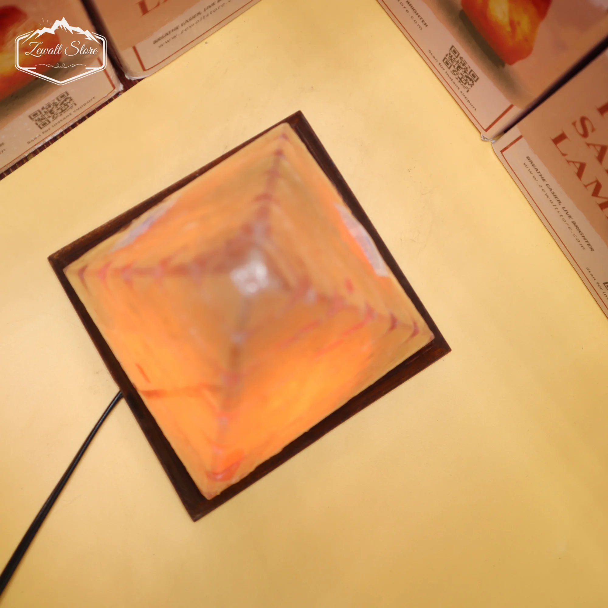 Pyramid Shaped Himalayan Pink Salt Lamp – 220V Natural Crystal Lamp (2–3 KG) - Image 6